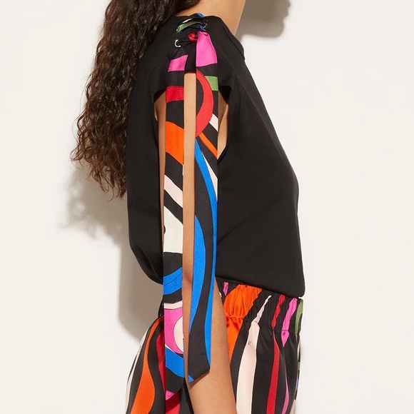 NEW PUCCI MARMO-PRINT COTTON T-SHIRT Black - Picture 8 of 14